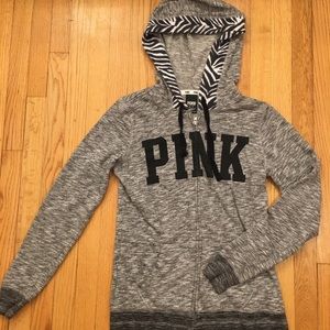 PINK Oversized Zip Up Hoodie
